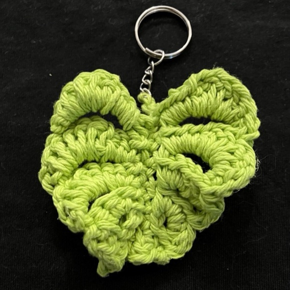 Leaf Keychain | Handmade Crochet Keychain - Picture 1 of 4